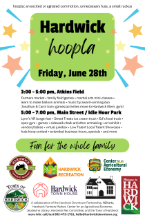Hardwick Hoopla Event